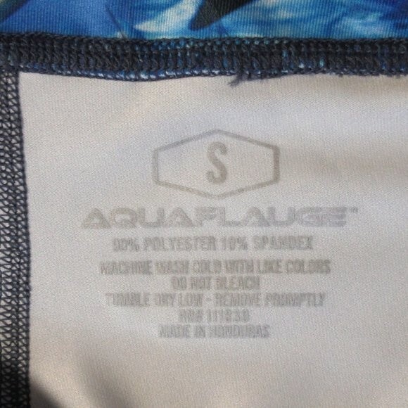 AQUAFLAUGE Performance Apparel Fishy Yoga Pants Womens Size S Mid Rise Waistband - Picture 5 of 10
